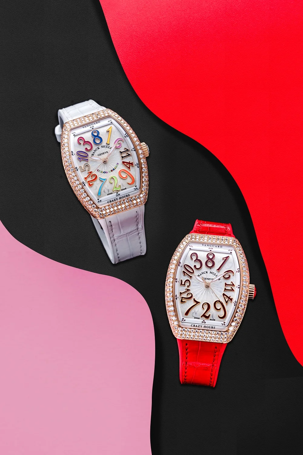 Crazy hours diamond watch franck sale